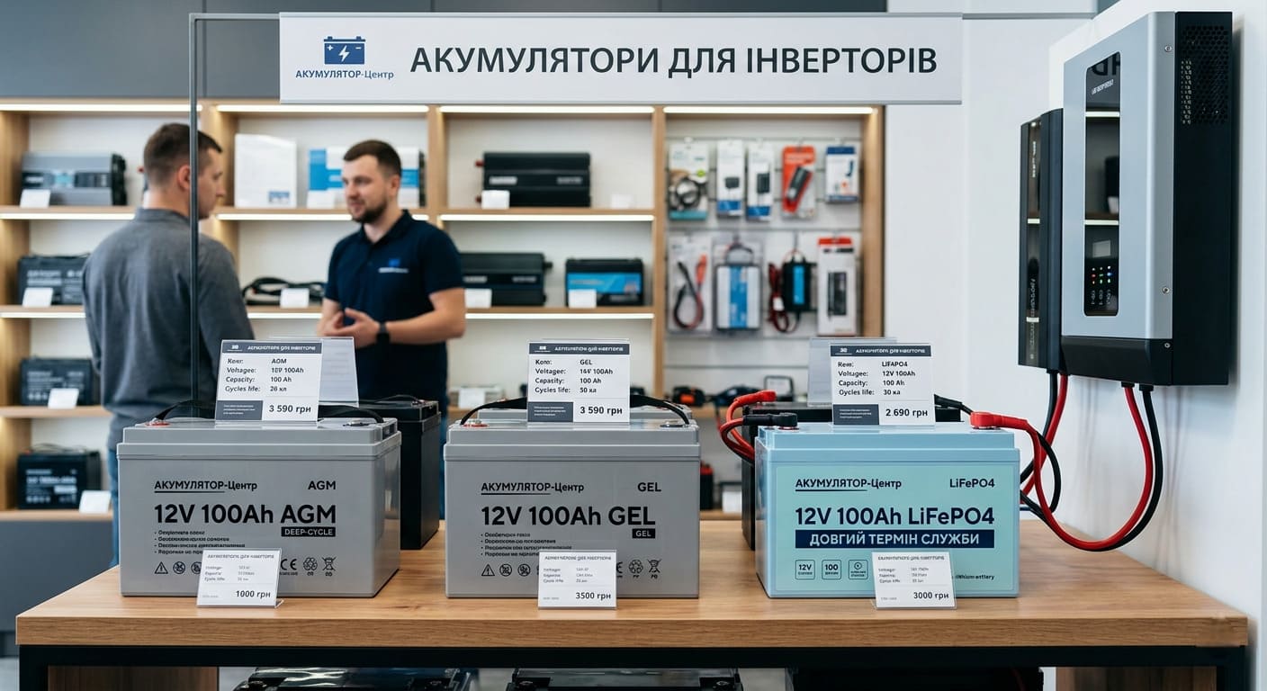 Акумулятори для інверторів.