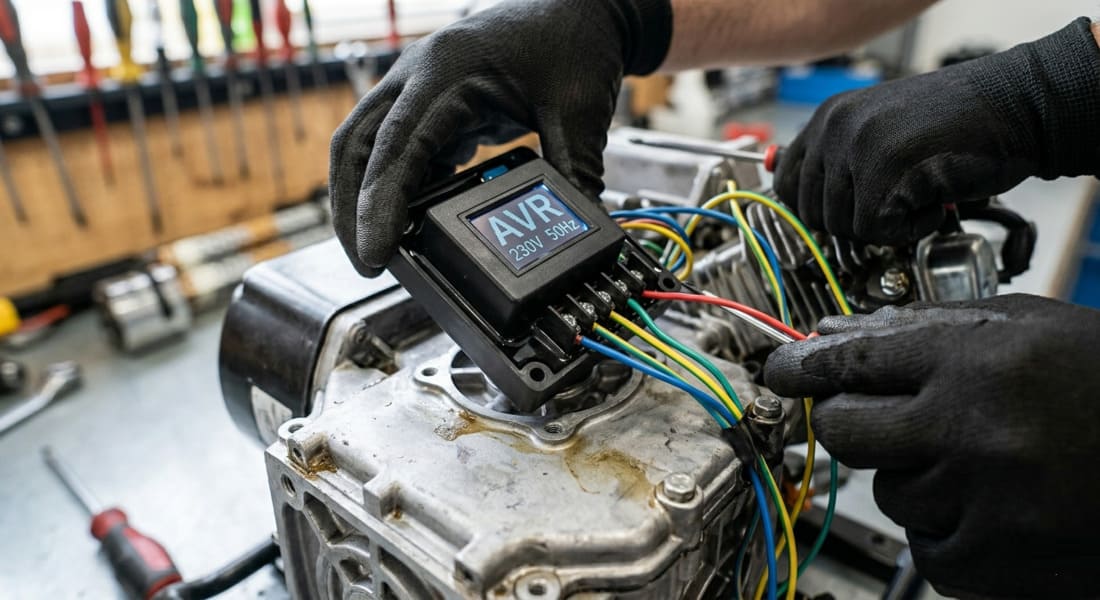 Установка автоматического регулятора напряжения AVR на бензиновый генератор