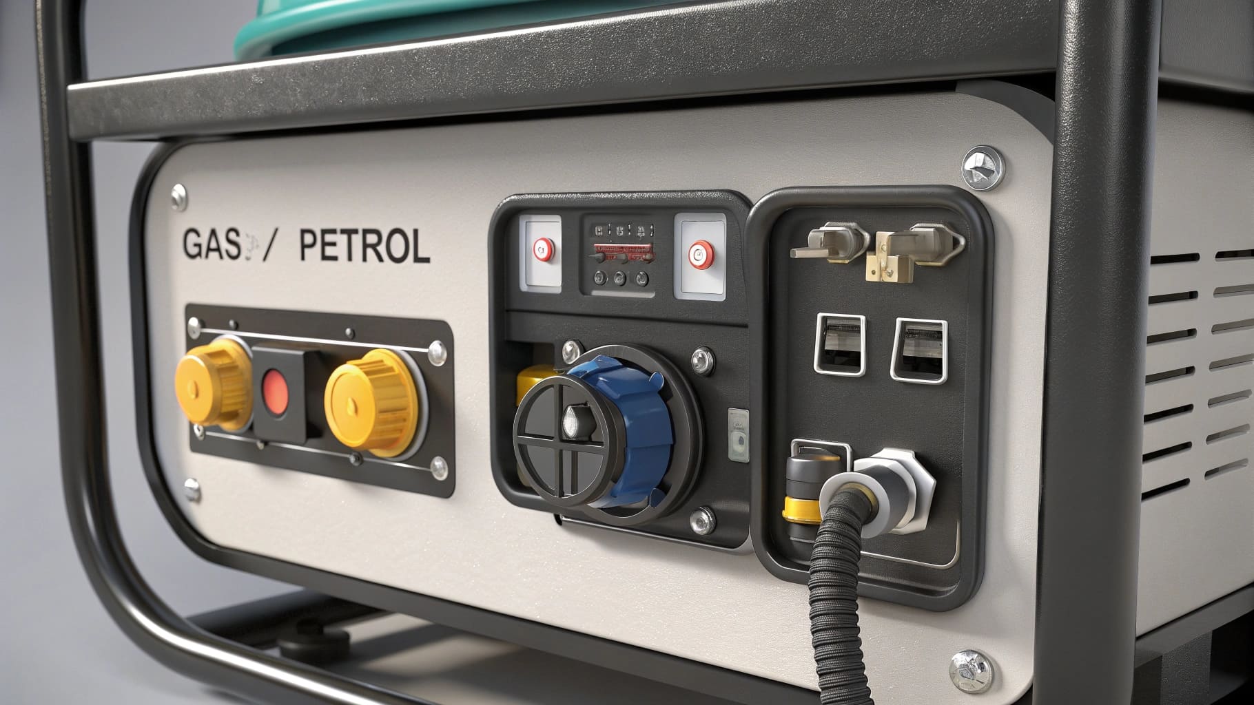 Панель управления двухтопливным генератором с газовым редуктором.