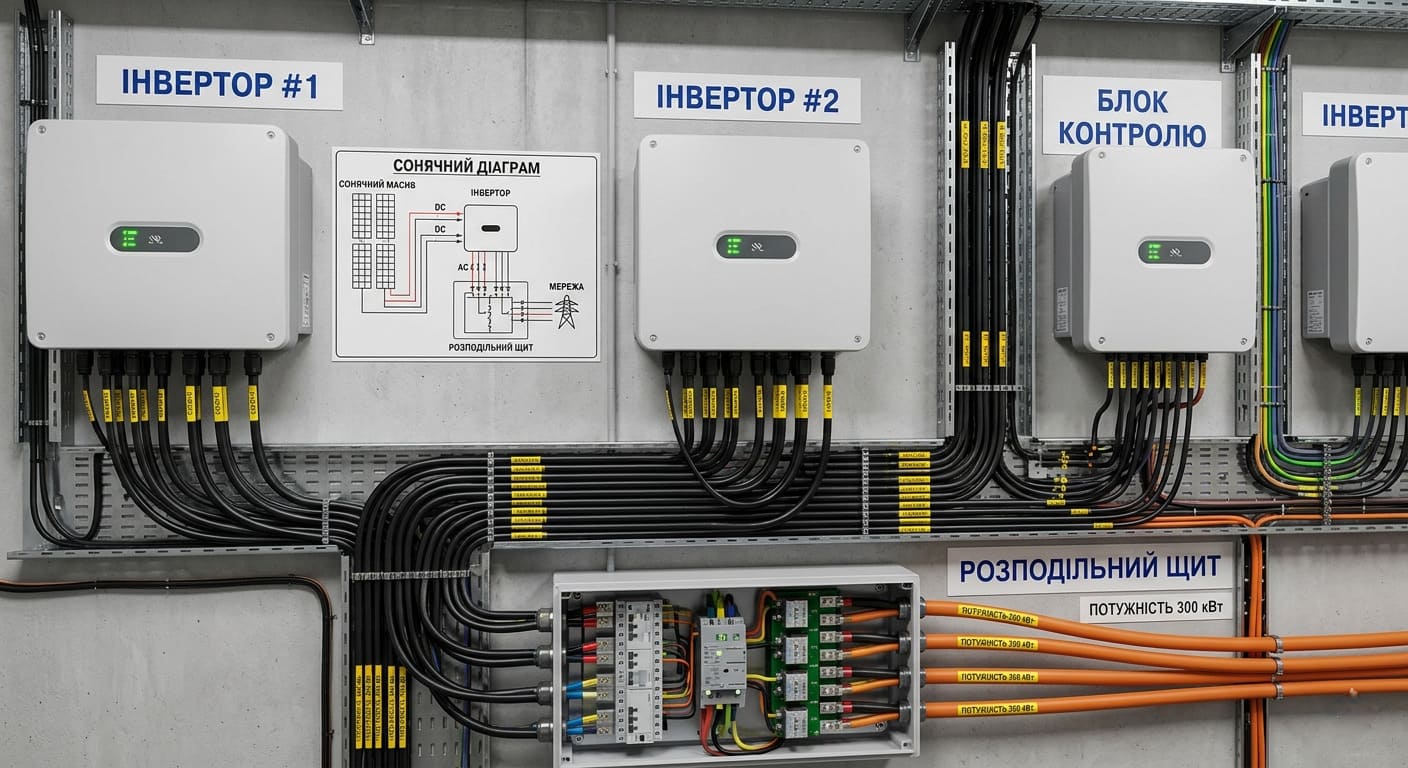 Пример реализованной СЭС 300 кВт на промышленном объекте