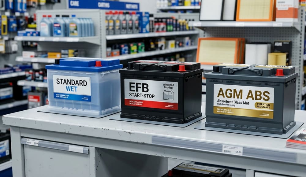 Порівняння різних типів автомобільних акумуляторів AGM та EFB