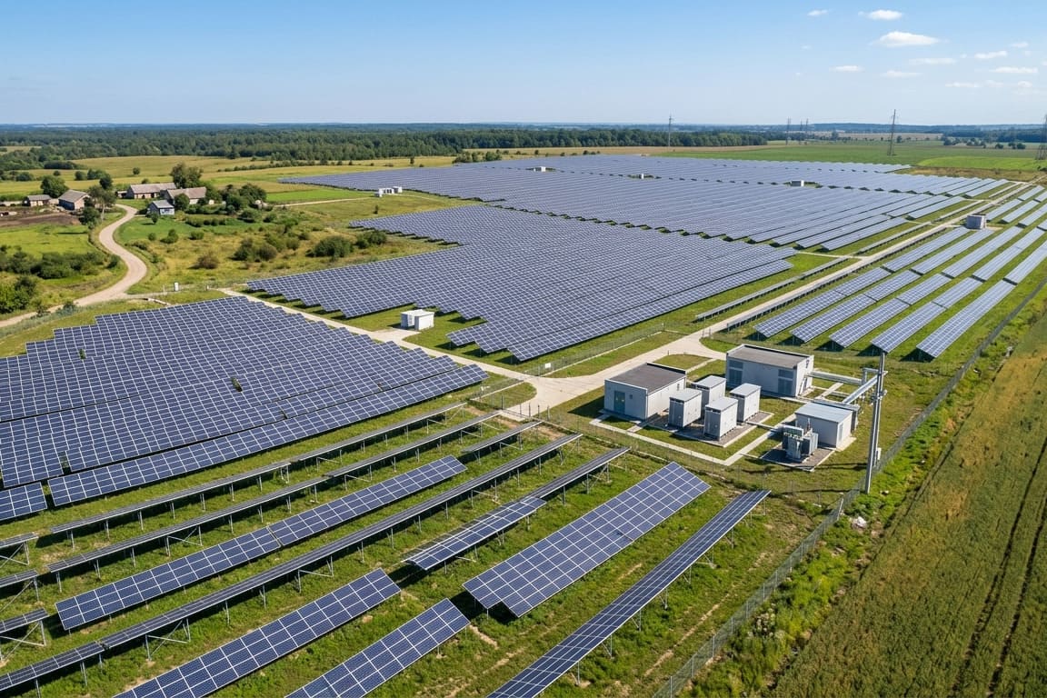 Промышленная солнечная электростанция 3000 кВт