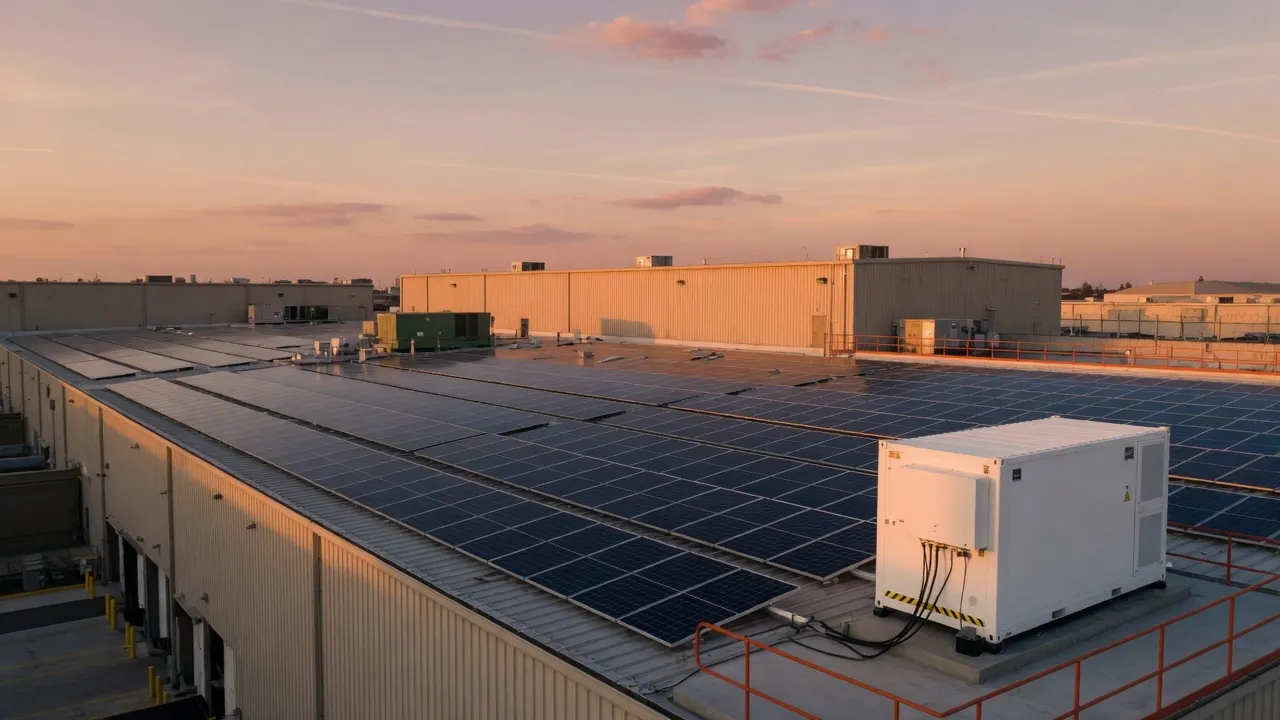 Rooftop PV ESS склад: як дахова СЕС і батарея знижують витрати бізнесу