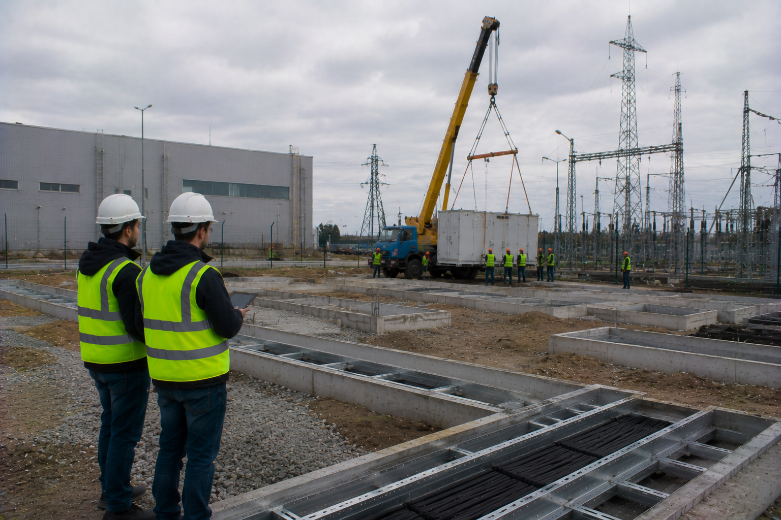 Монтаж ESS 100 кВт 100 кВт·год: інженери готують майданчик на підприємстві