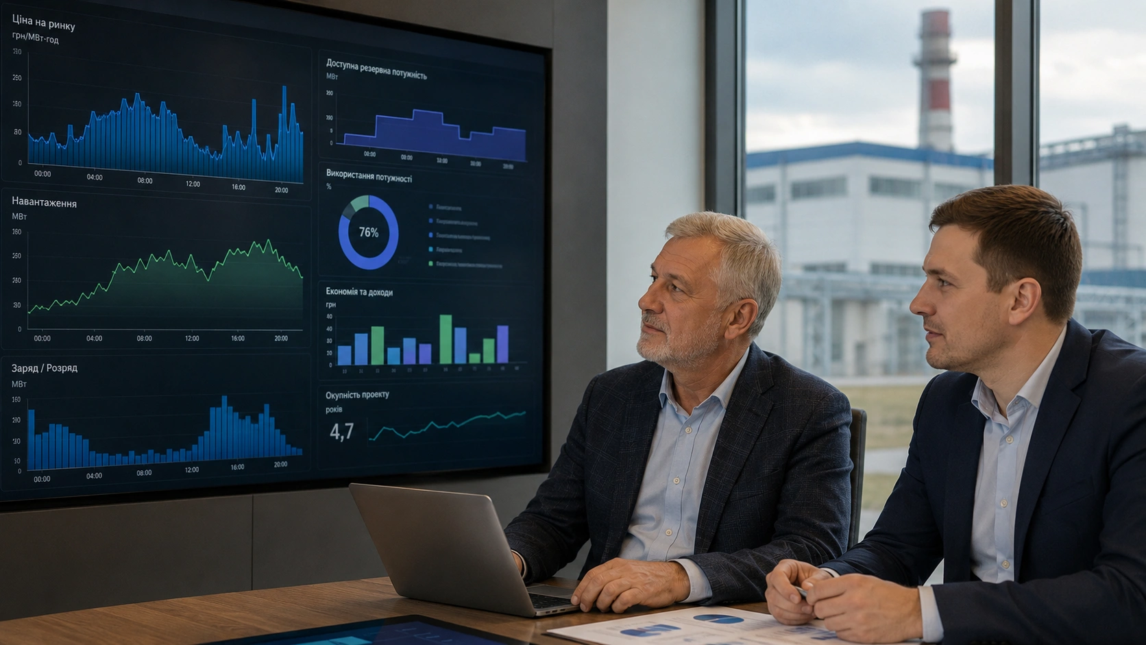 Результат впровадження ESS — Market-ready ESS: обладнання, EMS, телеметрія і договори для роботи на ринку