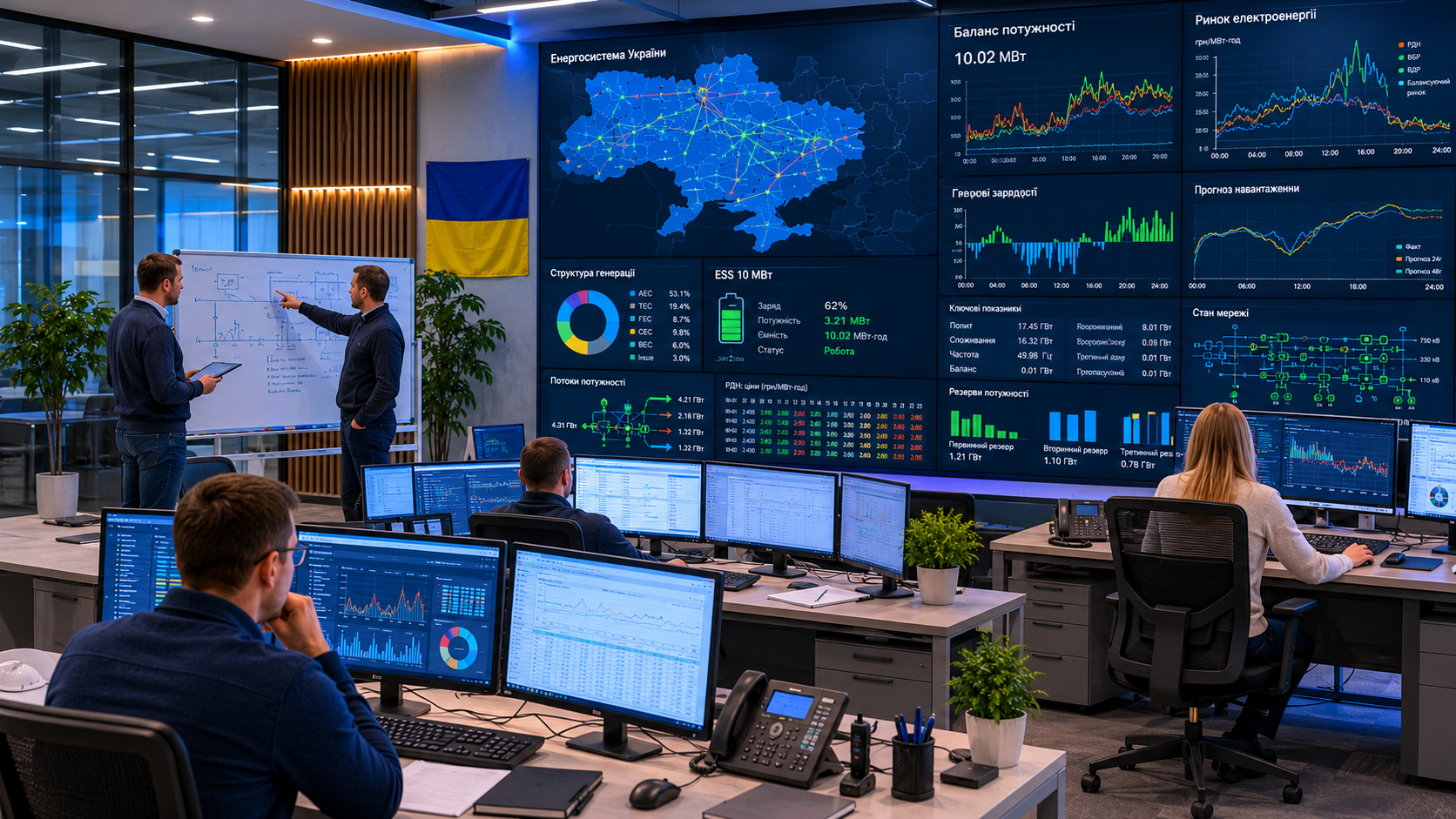 Диспетчерська управління накопичувачем 10 МВт на енергоринку України