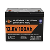 Акумулятор LP LiFePO4 12V (12,8V) - 100 Ah (1280Wh) (Smart BMS 100А) з BT пластик - фото товара 1