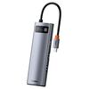 USB Hub Baseus Metal Gleam Series 8-in-1 Multifunctional Type-C Сірий (CAHUB-CV0G) - фото товару 1