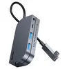 USB Hub Baseus Bend Angle No.7 Multifunctional Type-C to USB3.0*2 + HDMI + microSD + mini-jack 3.5 mm + Type-C PD Серый (CAHUB-CWJ0G) - фото товару 1