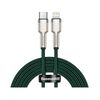 Кабель Baseus Cafule metal Type-C to Lightning PD 20W 2M Зелений (CATLJK-B06) - фото товару 1