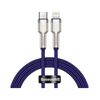 Кабель Baseus Cafule metal Type-C to Lightning PD 20W 1M Фіолетовий (CATLJK-A05) - фото товару 1