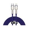 Кабель Baseus Cafule metal Type-C to Lightning PD 20W 2M Фіолетовий (CATLJK-B05) - фото товару 1