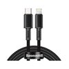 Кабель Baseus High Density Braided Type-C to Lightning PD 20W 2M Чорний (CATLGD-A01) - фото товару 1
