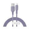Кабель Baseus Colorful USB 2.0 для Lightning 2.4A 1.2M Фіолетовий (CALDC-05) - фото товару 1