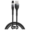 Кабель Baseus Zinc Magnetic USB 2.0 для Lightning 2.4A 1M чорний (CALXC-KG1) - фото товару 1