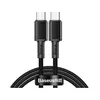 Кабель Baseus High Density Braided Type-C to Type-C 100W 2M Чорний (CATGD-A01) - фото товару 1