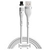 Кабель Baseus Zinc Magnetic USB 2.0 для Lightning 2.4A 1M Білий (CALXC-K02) - фото товару 1