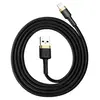 Кабель Baseus Cafule USB 2.0 для Lightning 2.4A 1M Чорний/Золотистий (CALKLF-BV1) - фото товару 1