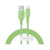 Кабель Baseus Colorful USB 2.0 для Lightning 2.4A 1.2M світло-зелений (CALDC-06) - фото товару 1