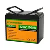 Аккумулятор Eco-Worthy ECO-LFP12100, LiFePO4, 12.8V, 100Ah, 1280Wh, BMS, M8, 260×168×209 мм, 12 кг