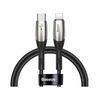 Кабель Baseus Horizontal Type-C to Lightning PD 18W 1M Чорний (CATLSP-01) - фото товару 1