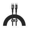 Кабель Baseus Halo Type-C to Type-C PD2.0 60W 20V 3A 2M Чорний (CATGH-K01) - фото товару 1