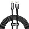 Кабель Baseus Tungsten Gold USB 2.0 to Lightning 2.4A 1M Чорний (CALWJ-01) - фото товару 1