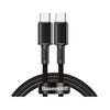 Кабель Baseus High Density Braided Type-C to Type-C 100W 1M Чорний (CATGD-01) - фото товару 1