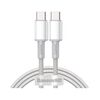 Кабель Baseus High Density Braided Type-C to Type-C 100W 2M Білий (CATGD-A02) - фото товару 1