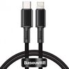 Кабель Baseus High Density Braided Type-C для Lightning PD 20W 1M Чорний (CATLGD-01) - фото товару 1