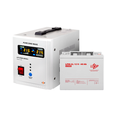 Комплект резервного живлення для котла LP (LogicPower) ДБЖ + гелева батарея (UPS 500 + АКБ GL 520W) - фото товару 1