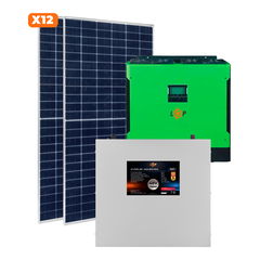 Сонячна електростанція (СЕС) Преміум GRID 5kW АКБ 6.7kWh LiFePO4 140 Ah - фото товару 1