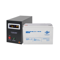 Комплект резервного живлення LP (LogicPower) ДБЖ + мультигелева батарея (UPS B1000 + АКБ MG 1280W) - фото товару 1