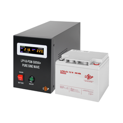 Комплект резервного живлення для котла LP (LogicPower) ДБЖ + гелева батарея (UPS B500 + АКБ GL 520W) - фото товару 1