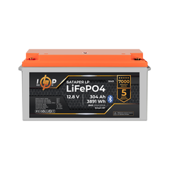 Акумулятор LP LiFePO4 12,8V - 304 Ah (3891Wh) (BMS 200A/200А) пластик Smart BT - фото товару 1