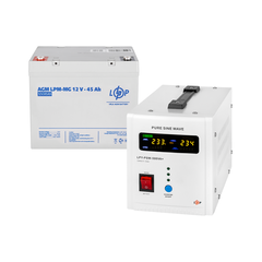 Комплект резервного живлення для котла LogicPower 500 + мультигелева батарея 540Wh - фото товару 1