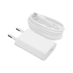 Зарядний пристрій + кабель Lightning LP АС-005 USB 5V 1A ОЕМ White - фото товару 1