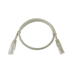 Патч-корд литий UTP RJ45 кат. 5Е 0.5 м (серый) - фото товару 1