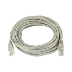 Патч-корд литий UTP RJ45 кат. 5Е 5 м (серый) - фото товару 1