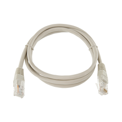 Патч-корд литий UTP RJ45 кат. 5Е 2 м (серый) - фото товару 1
