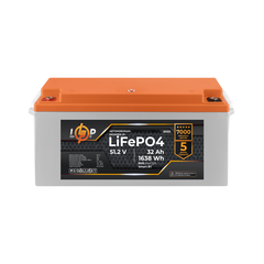Акумулятор LP LiFePO4 51,2V - 32 Ah (1638Wh) (BMS 64A/32А) пластик LCD Smart BT - фото товару 1
