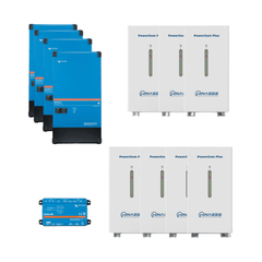 Система накопичення енергії HINAESS 100kW: інвертор 60kVA/48kW, Victron MultiPlus-II 15kVA*4, MPPR charge controller, Cerbo GX, UPS 48kW + акумулятор 100kWh... - фото товару 1