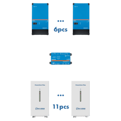 Система накопичення енергії HINAESS 157kW: інвертор 90kVA/72kW, Victron MultiPlus-II 15kVA*6, MPPR charge controller, Cerbo GX, UPS 72kW + акумулятор 157kWh... - фото товару 1