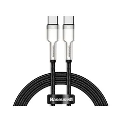 Кабель Baseus Cafule Type-C to Type-C PD 100W 1M Чорний (CATJK-C01) - фото товару 1