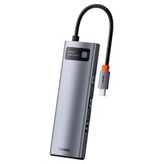 USB Hub Baseus Metal Gleam Series 8-in-1 Multifunctional Type-C Сірий (CAHUB-CV0G) - фото товару 1