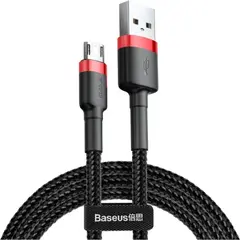Кабель Baseus Cafule microUSB 2A 3M Чорний/Червоний (CAMKLF-H91) - фото товару 1