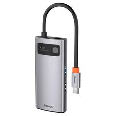 USB Hub Baseus Metal Gleam Series 4-in-1 Multifunctional Type-C Сірий (CAHUB-CY0G) - фото товару 1