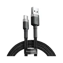 Кабель Baseus Cafule USB 2.0 to Lightning 1.5A 2M Чорний/Сірий (CALKLF-CG1) - фото товару 1