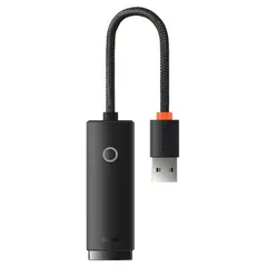 USB Hub Baseus Lite USB-A to RJ45 Ethernet 100Mbps Чорний (WKQX000001) - фото товару 1