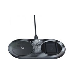 Бездротовий зарядний пристрій Baseus Simple 18W 2 in 1 Crystal (WXJK-A01) - фото товару 1